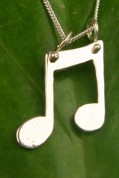 Filou Designs Sterling Double Music Notes Necklace