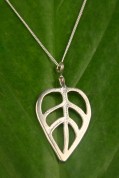 Sterling Silver Leaf Necklace by Filou