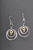 Spinning Circle Sterling Earrings