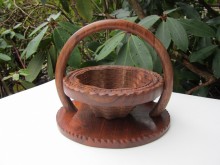 Collapsible Wooden Basket 8 inch One Compartment