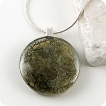 Olive Glass Medallion
