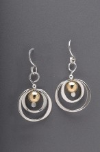 Spinning Circle Sterling Earrings