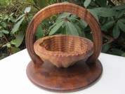 Collapsible Wooden Basket 10 inch One Compartment