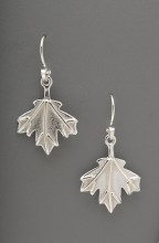 Maple Leaf Sterling Silver Earrings